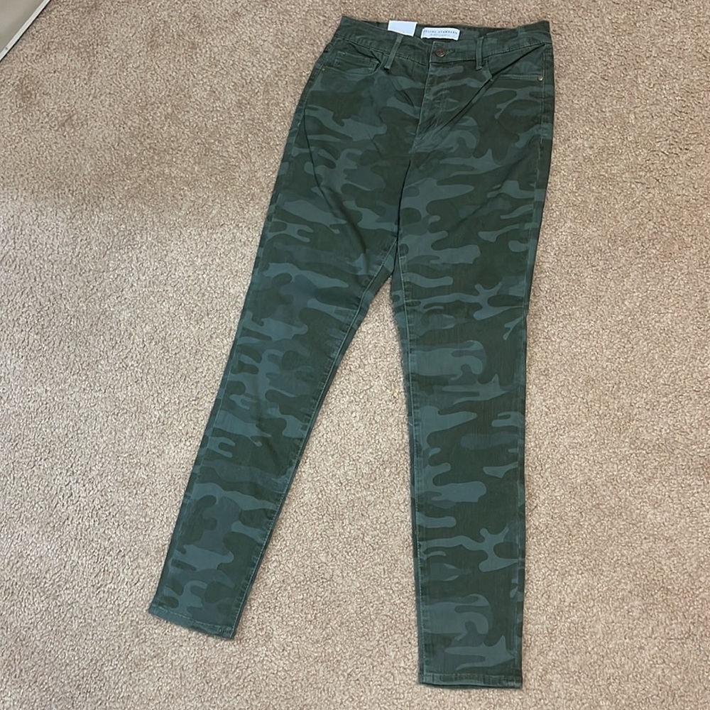 Camo high rise skinny